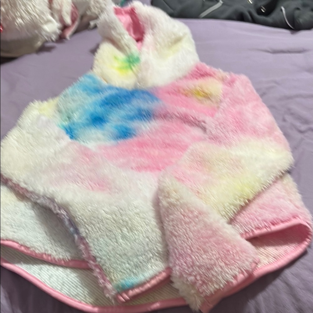 Colorful Fuzzy Hoodie